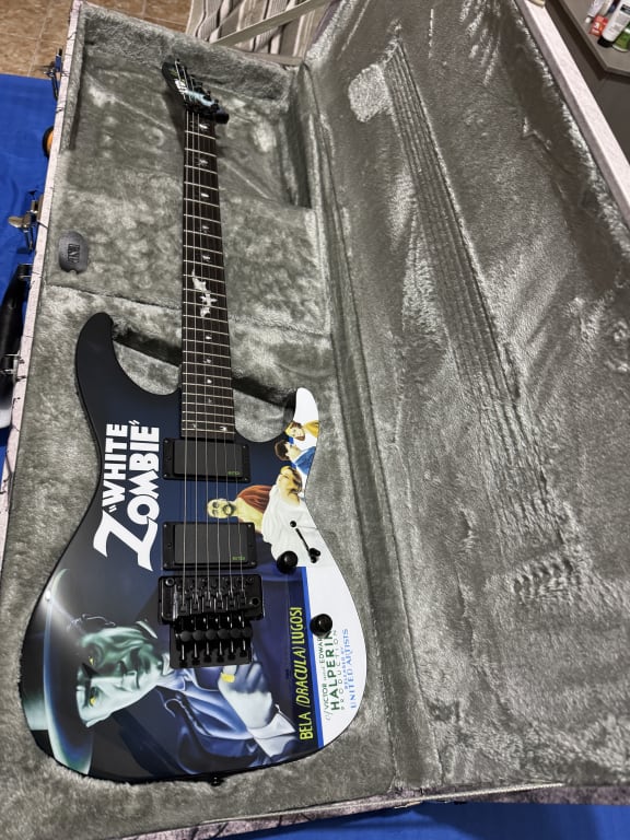 ESP LTD Kirk Hammett Signature White Zombie Electric Guitar ESP LTD Kirk Hammett Signature White Zombie Electric Guitar