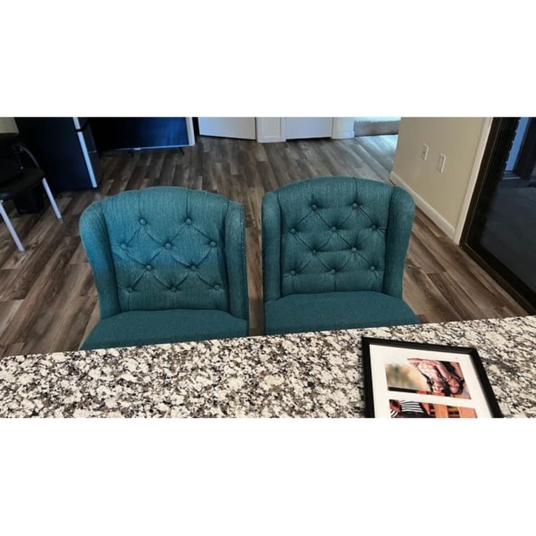 Foxcroft Wingback Counter Stool (Set of 2) by Christopher Knight Home