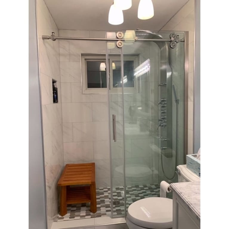 Oceanstar Solid Wood Spa Shower Bench with Storage Shelf Bed Bath