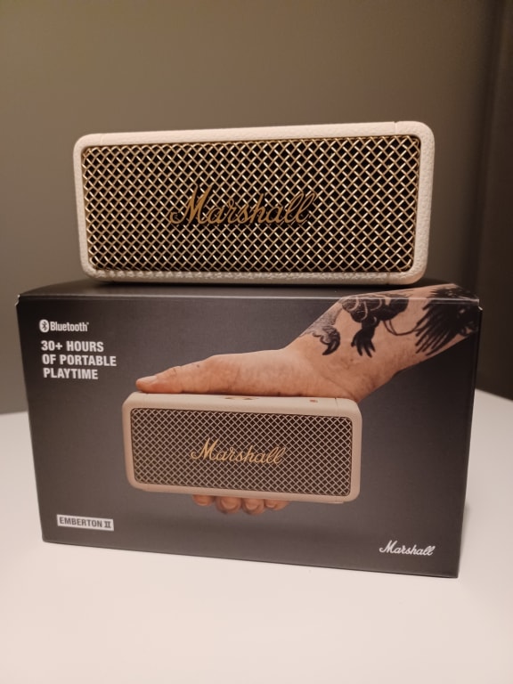 Marshall Emberton II Portable Bluetooth Speaker, Cream Marshall Emberton II Portable Bluetooth Speaker, Cream