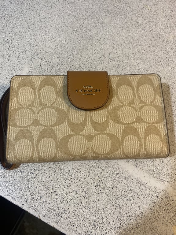 Coach CH720 Tech Wallet In Signature Canvas With Floral Cluster
