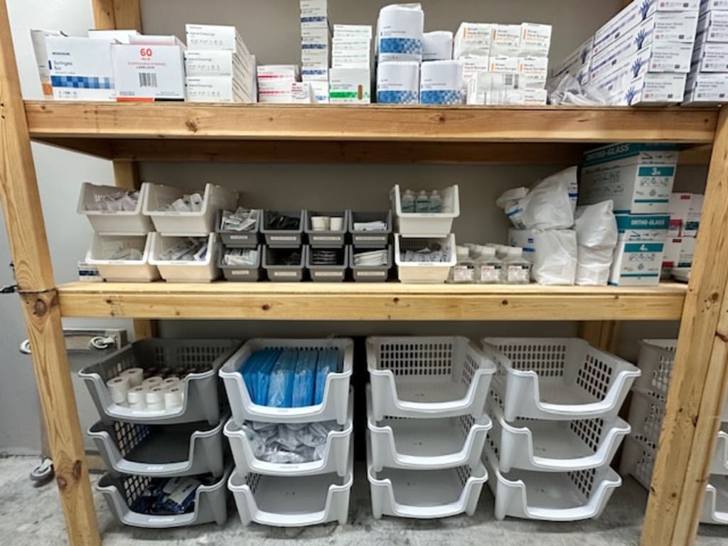 Stackable Medical Storage White Stackable Storage Basket, Small