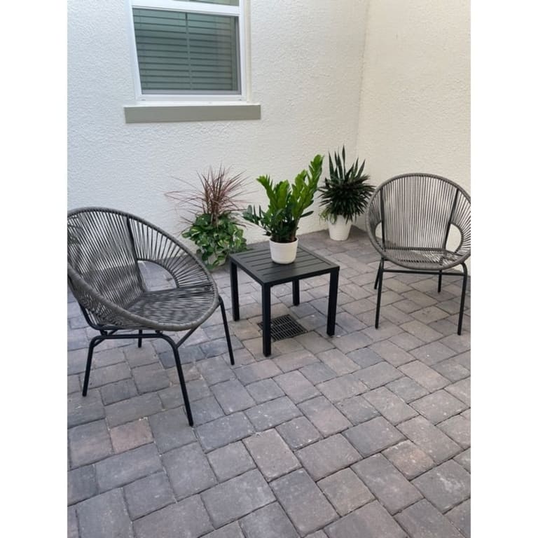 Claribelle Black Metal Small Square Side/ End Table by Havenside Home