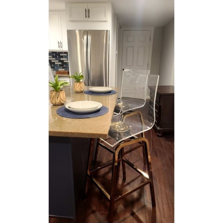 Miles Acrylic Swivel High Back Bar Stools (Set of 2) by iNSPIRE Q Bold On Sale Bed Bath