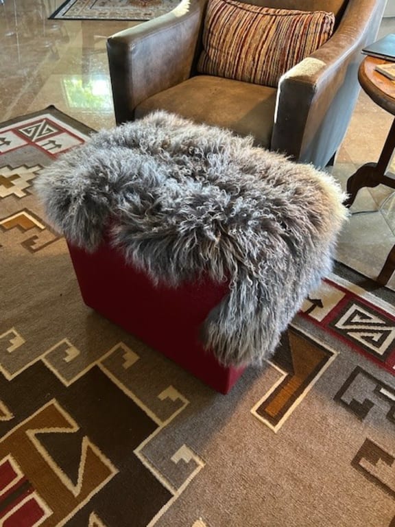 Customer Image Captioned: Tibetan Lamb Rug - color is fabulous!