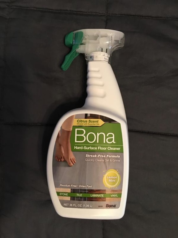 Bona Floor Cleaner, Hard-Surface, Lemon Mint, Citrus Scent - 36 fl oz