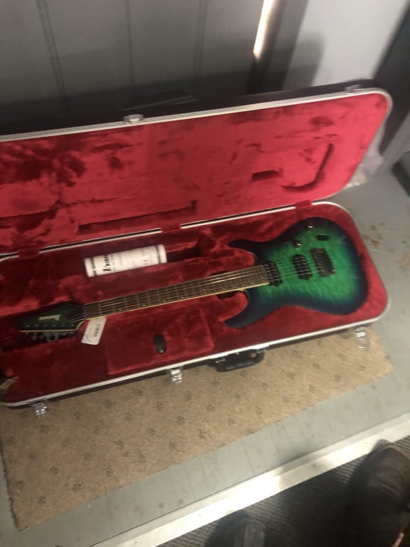 Open Box Ibanez Prestige S6521Q Electric Guitar Surreal Blue Burst