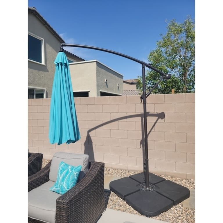 Bonosuki 4Piece Cantilever Base Offset Patio Umbrella Stand, 176lb