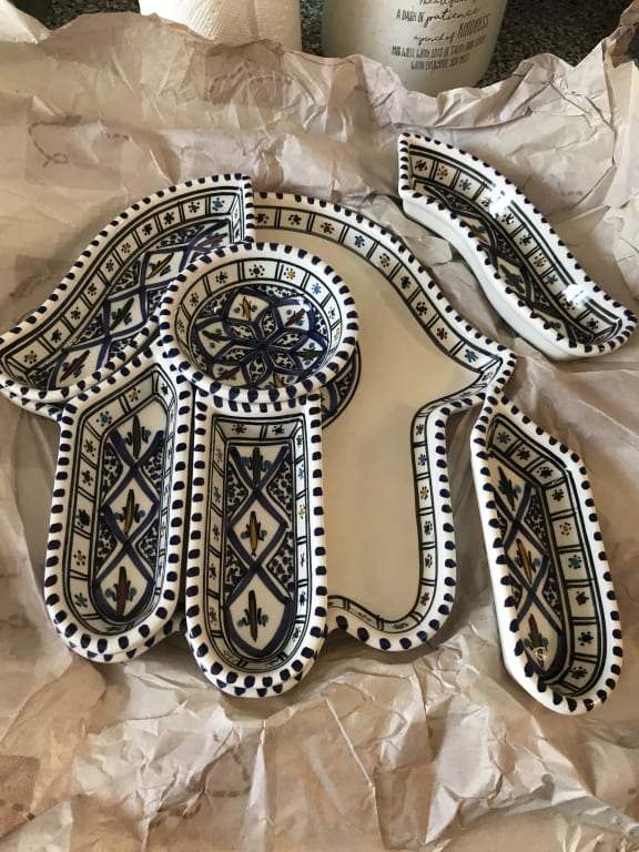 Hamsa Mezze Server from Uncommon Goods. Customer submitted image.