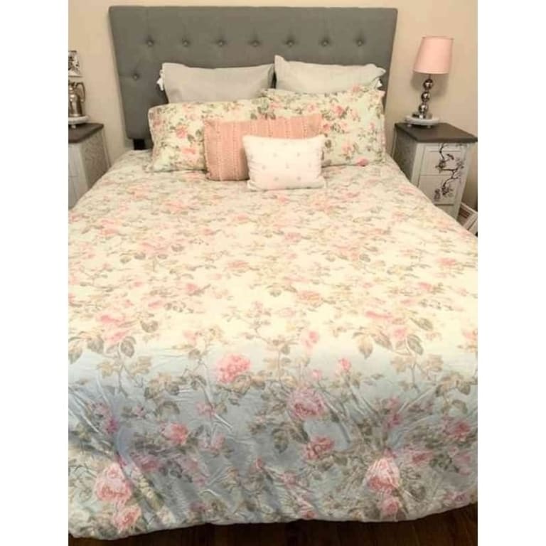 Laura Ashley Madelynn Green Floral Cotton Bonus Comforter Set Bed Bath & Beyond 30659169