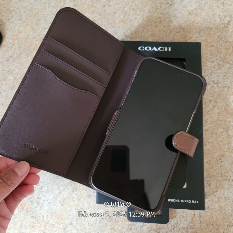 COACH® Outlet | Iphone 12 Pro Max Folio In Signature Canvas