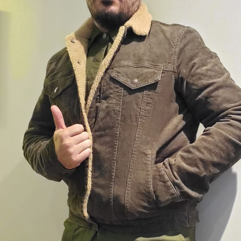 icon corduroy sherpa jacket gap