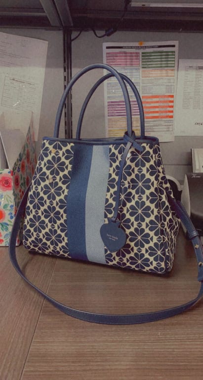 Spade Flower Jacquard Stripe Market Medium Tote｜TikTok Search