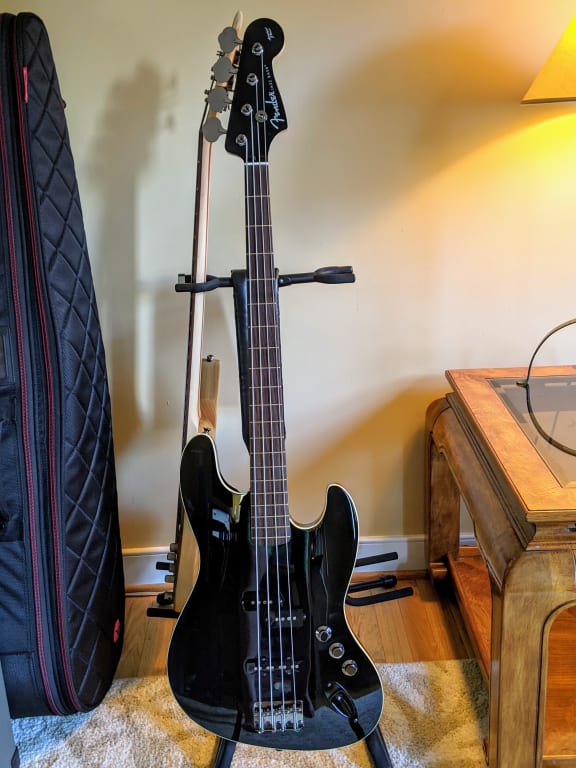 Fender Aerodyne 4-String Jazz Bass Black Rosewood Fretboard