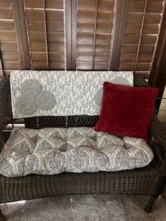 Andorra Umber Outdoor Wicker Settee Cushion