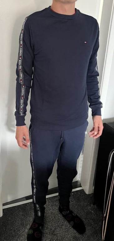 Grey Heather, Tape Logo Repeat S Joggers, Hilfiger Tommy