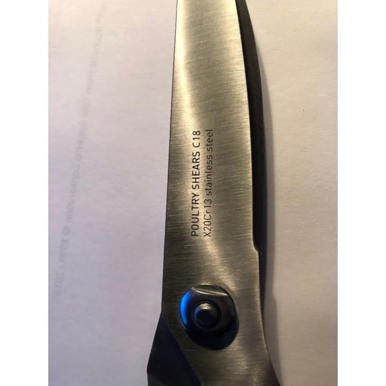 Essentials SS Triple Rivited Poultry Shears Black Bed Bath