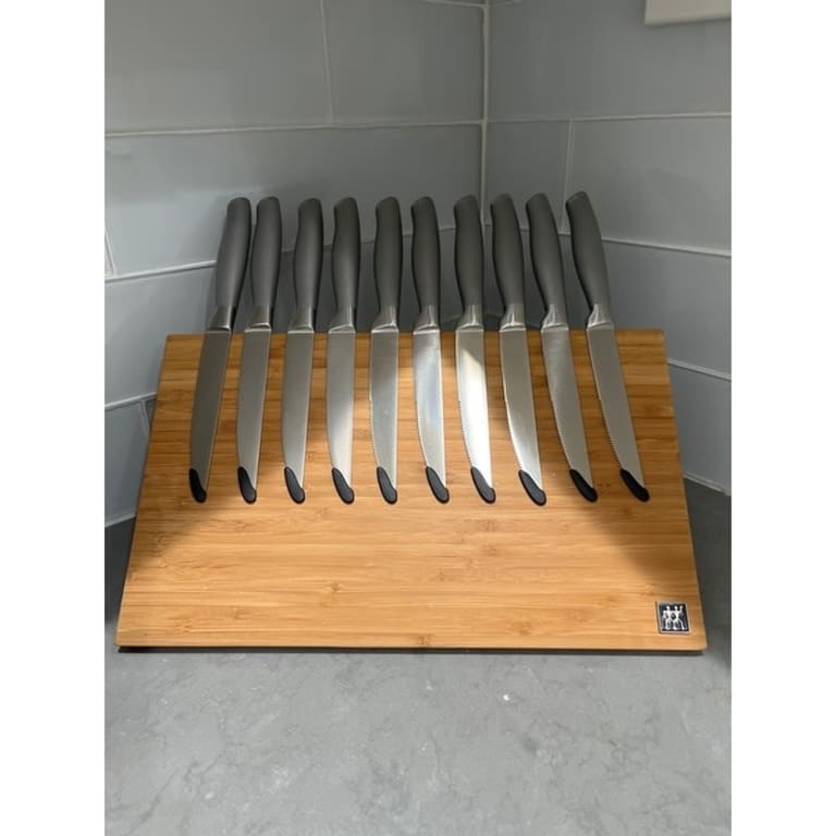 Henckels Modernist Steak Knife Set of 4, Silver, Stainless Steel Stainless Steel 4pc On