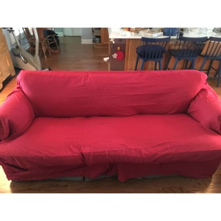 Ruffle Couch Cover Scroll One Piece Loveseat Slipcover SureFit