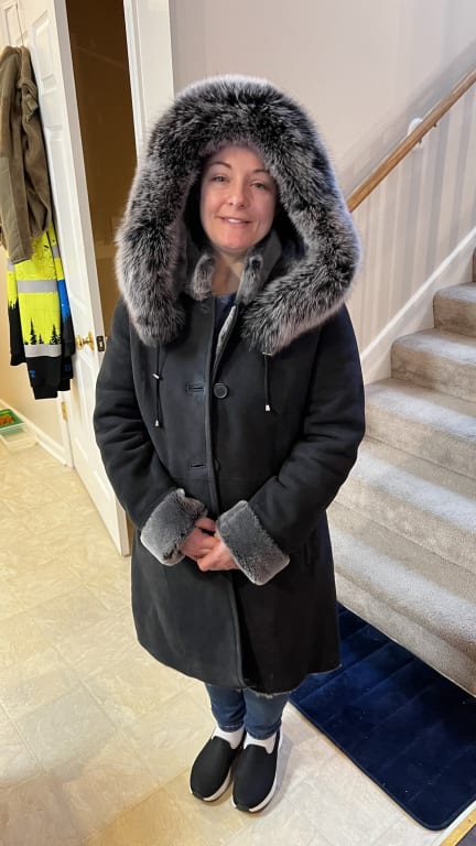 Customer Image Captioned: Hood up