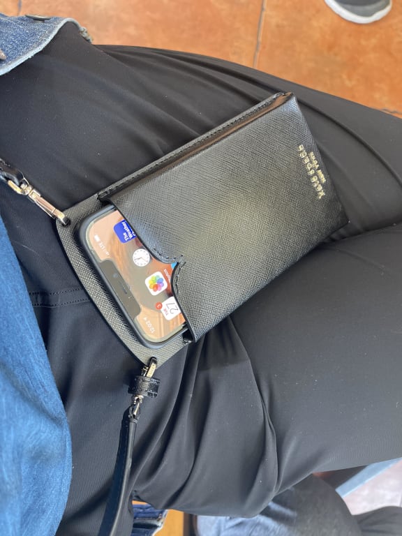 Kate Spade New York Spencer Saffiano Leather Slim Crossbody Serene Pin, Phone  Bag
