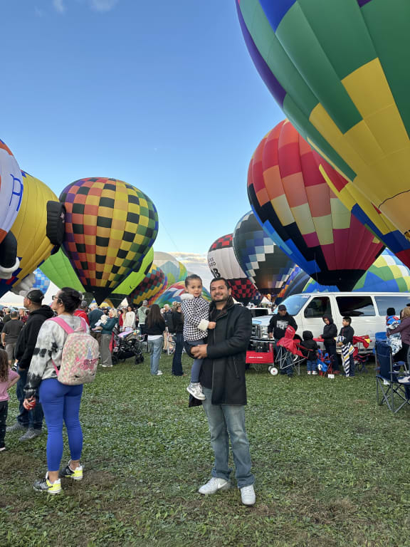 Customer Image Captioned: Balloon festival