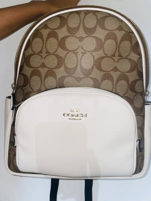 Coach Outlet Disney X Coach Court Backpack In Signature Canvas With Patches
