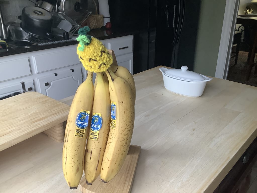 Banana-Saving Hats from Uncommon Goods. Customer submitted image.