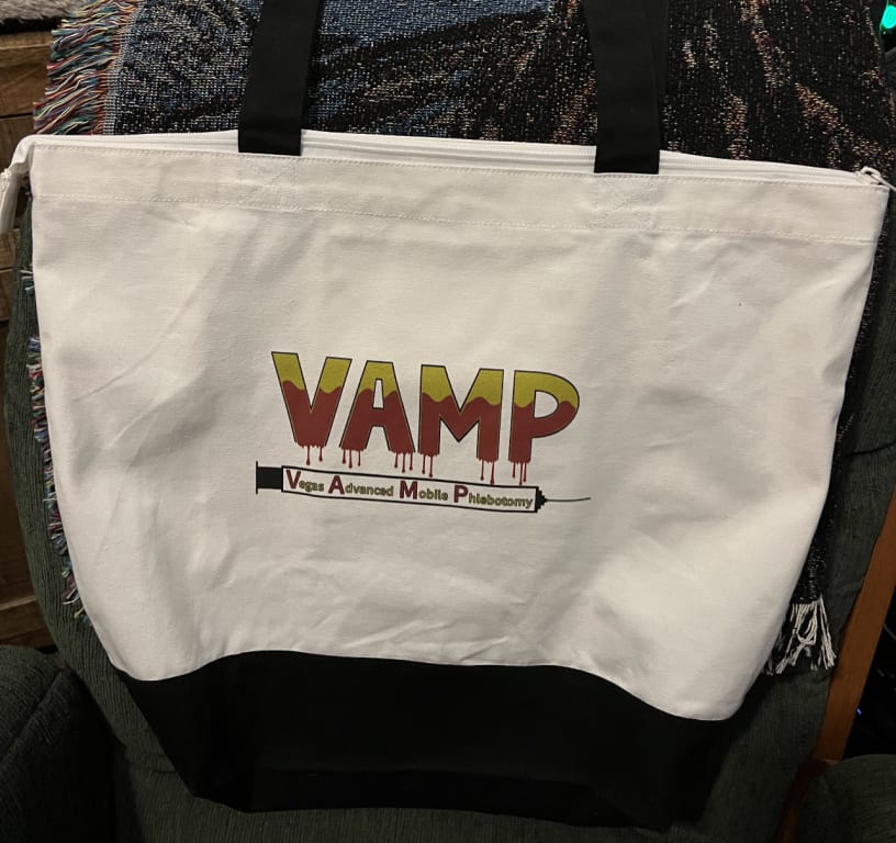 VistaPrint Two-Tone Zip Cotton Tote Bag