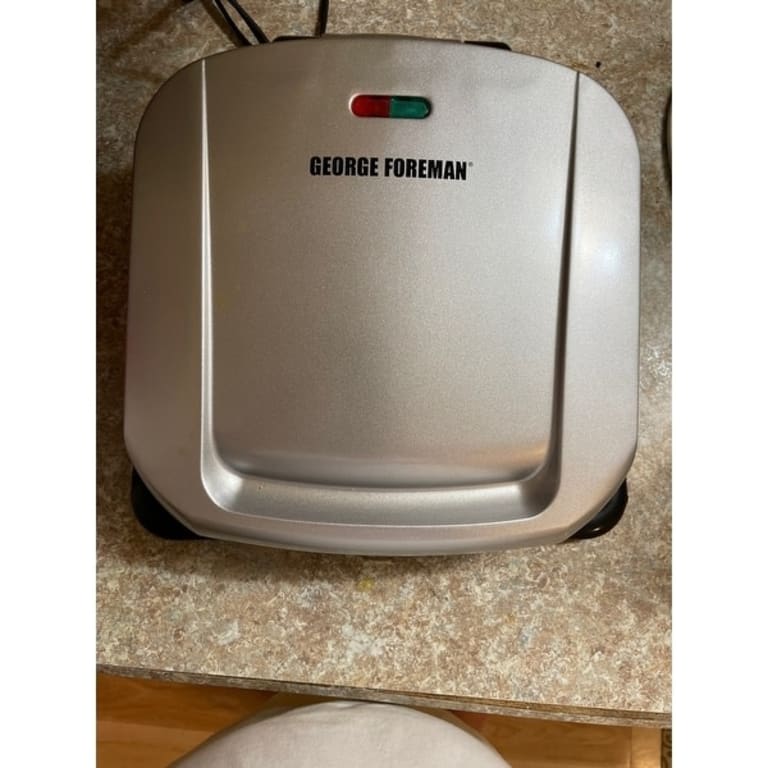Foreman 4 Serving Electric Indoor Grill and Panini Press Silver