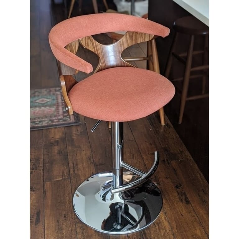 Carson Carrington Viby Walnut Wood Mid Century Modern Adjustable Bar