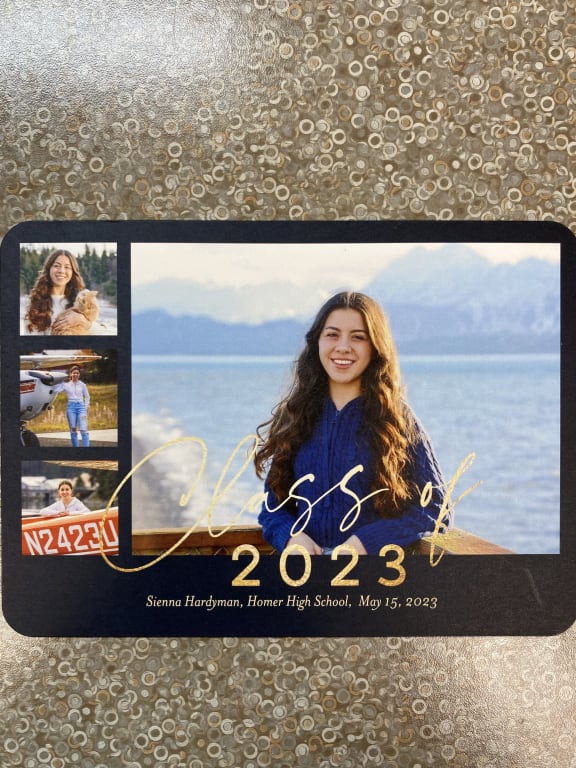 Grad Script 5x7 Stationery Card by Yours Truly
