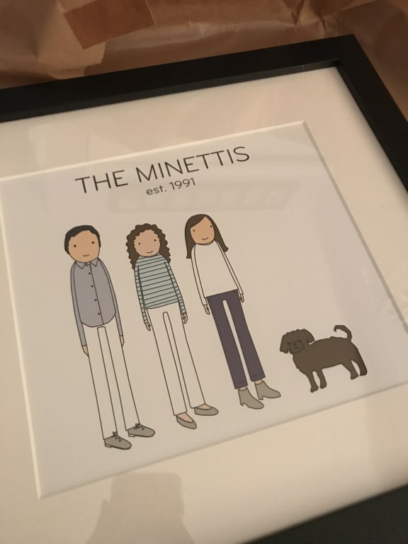 Personalized Family Print from Uncommon Goods. Customer submitted image.