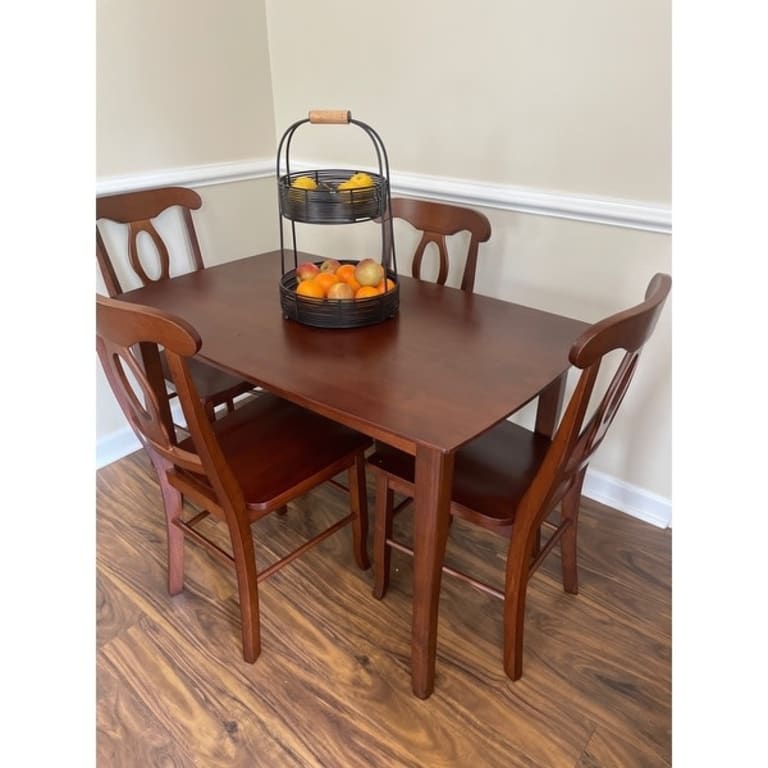 Inglewood 5Pc Set Dining Table w/ 4 Key Hole Back Chairs Bed Bath & Beyond 20735422