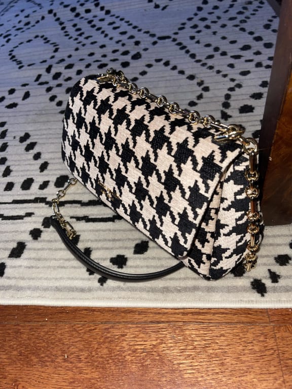 Carlyle Houndstooth Medium Shoulder Bag