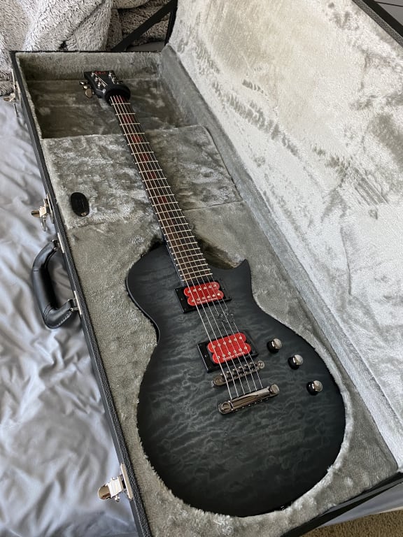 ESP Ben Burnley BB-600 Baritone Electric Guitar Transparent Black