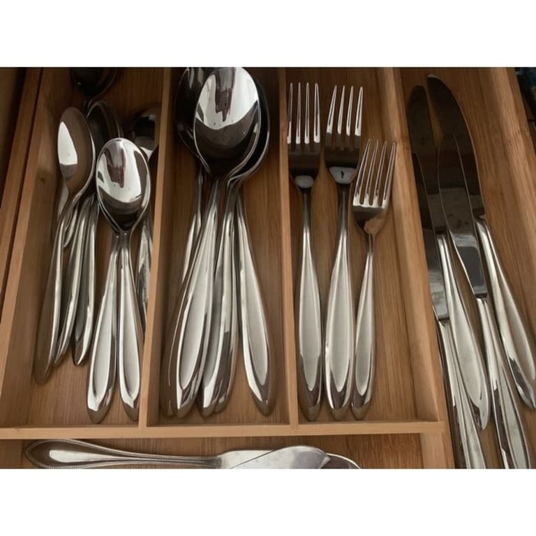 Ginkgo Fontur Stainless Steel 42piece Flatware Set On Sale Bed Bath & Beyond 7588302