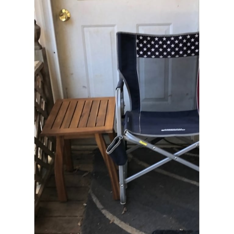 Lucca Outdoor Acacia Wood Side Table by Christopher Knight Home On