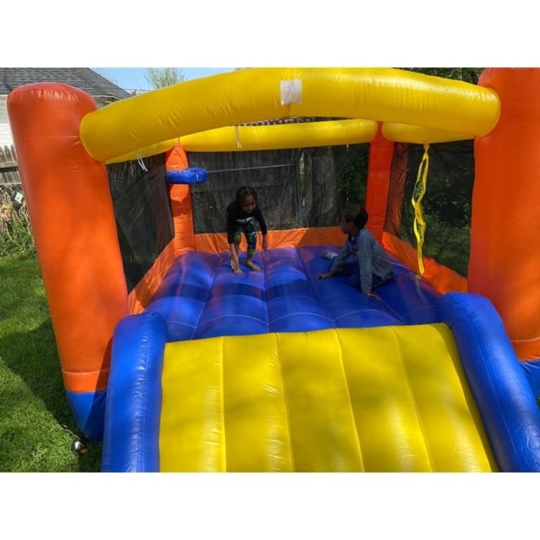 JumpOrange OJ Inflatable Combo, Commercial PVC Vinyl, with Blower - On ...