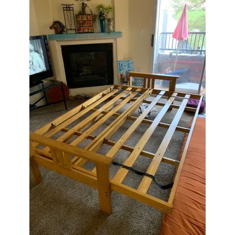 Somette Queensize Wood Futon Frame (Mattress not included) On Sale