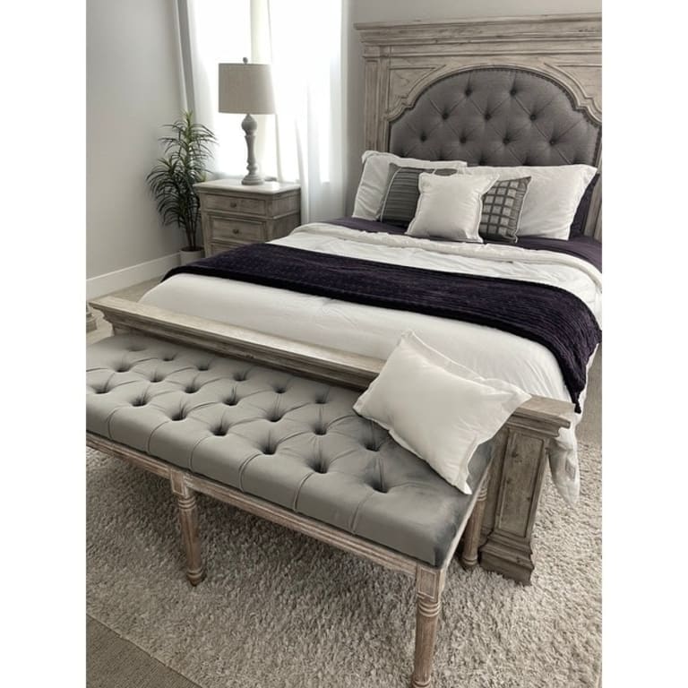 The Gray Barn Havenwood 5piece Upholstered Panel Bedroom Set On Sale