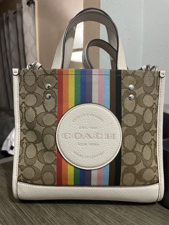 Coach Outlet Disney X Coach Dempsey Tote 22 In Signature Jacquard With Mickey  Mouse Print in Brown