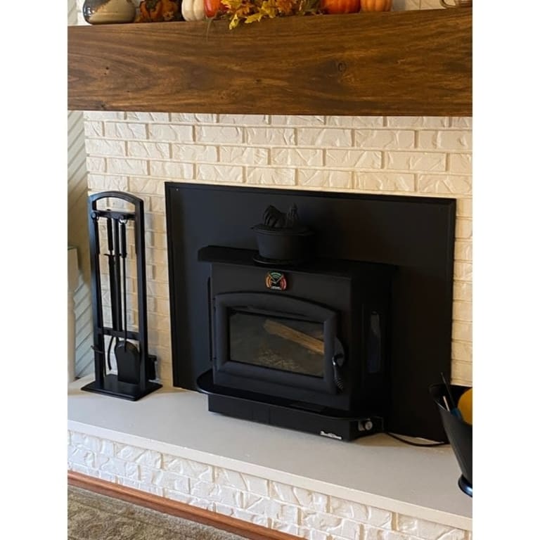 US Stove 1 Quart Enamel Cast Iron Wood Stove Steamer Humidifier, Black ...