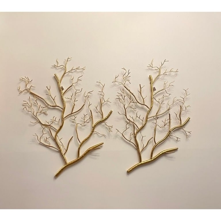 Gold Metal Branch Wall Decor On Sale Bed Bath & Beyond 31492616