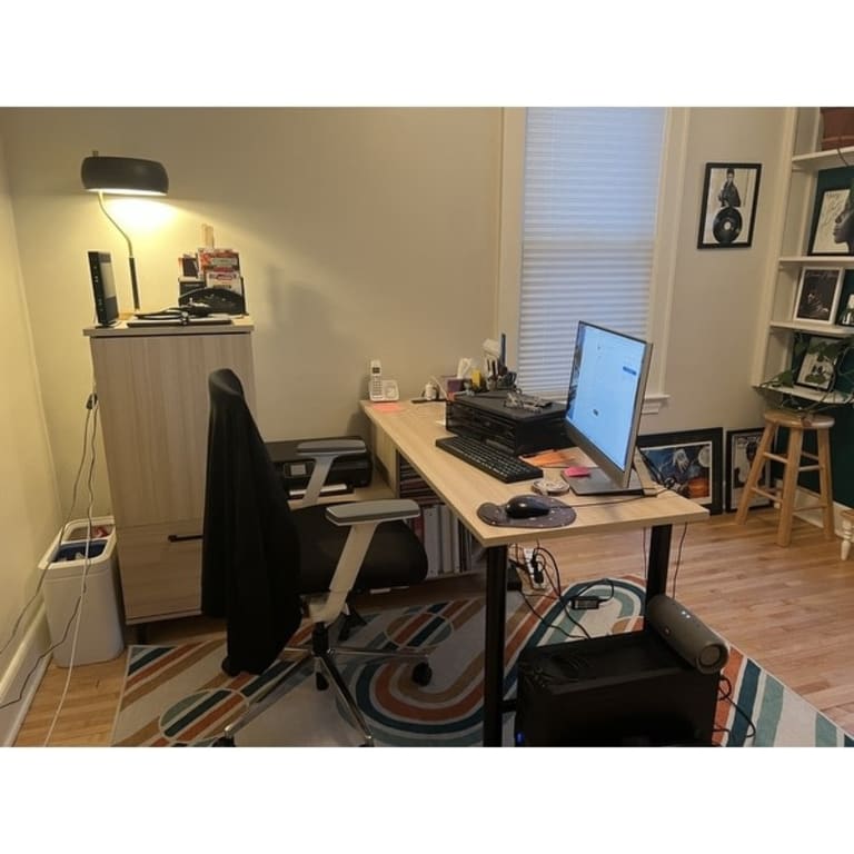 South Shore Zelia LShaped Desk with Built In Power Bar Bed Bath