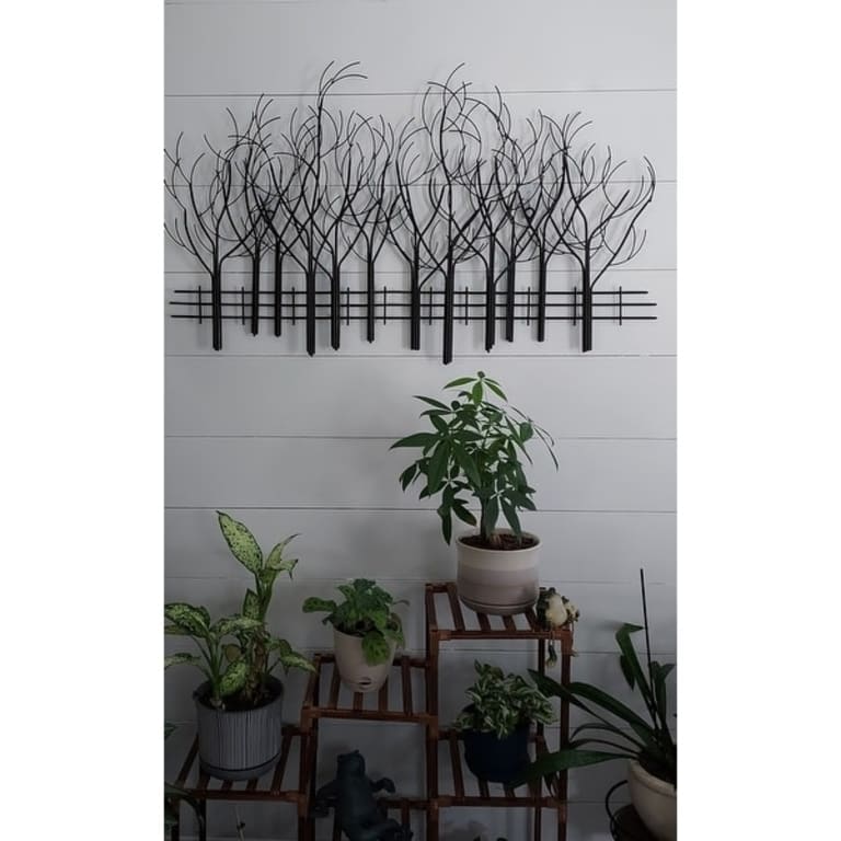 Black Metal Field of Trees Wall Decor On Sale Bed Bath & Beyond