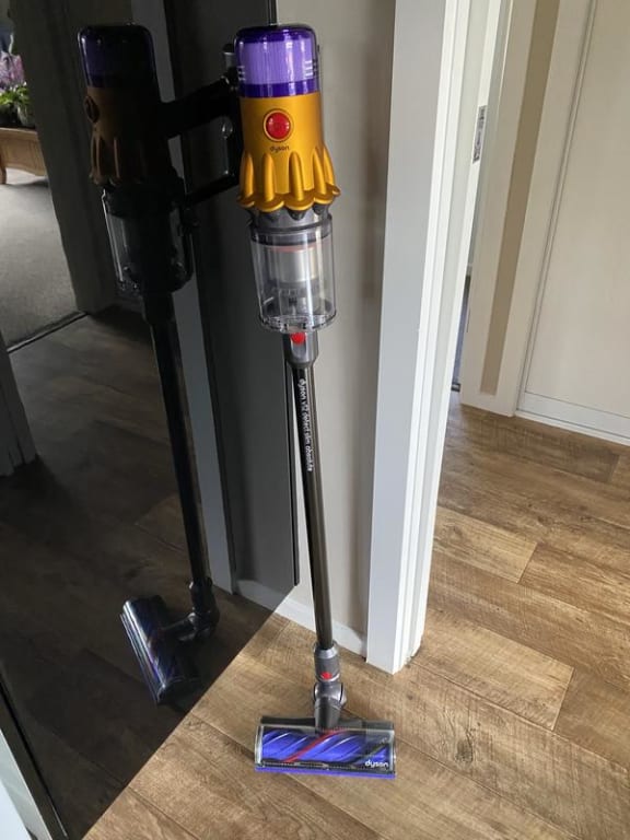 Dyson V12 Detect Slim Absolute Cordless Vacuum Cleaner, Yellow/Nickel