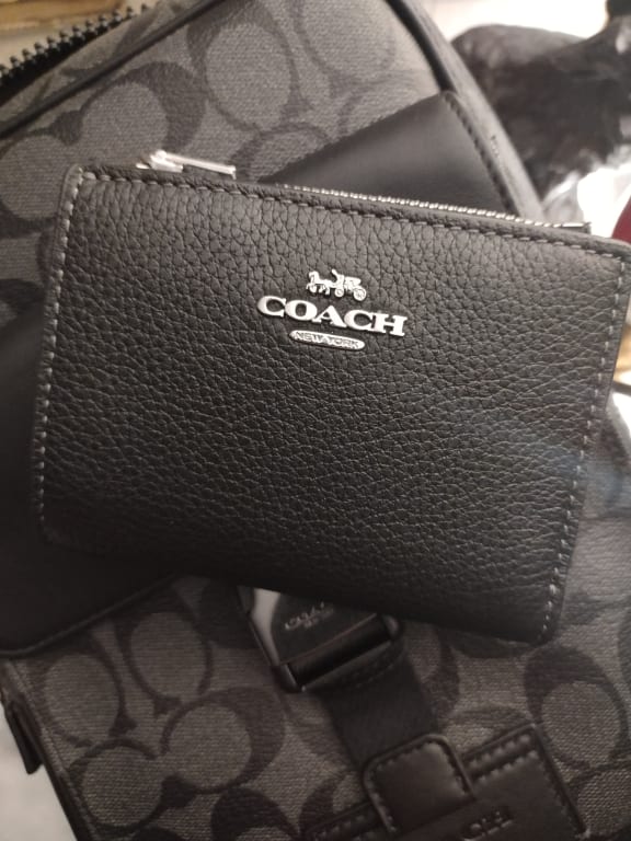 Coach Outlet Phone Wallet In Signature Canvas With Country Floral