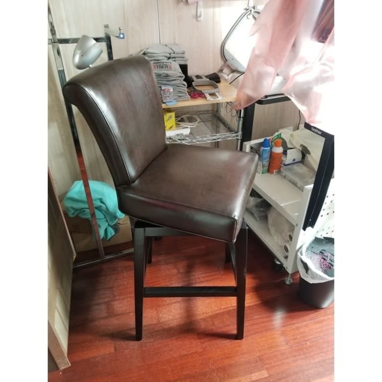 Tracy 32inchBonded Leather Swivel Barstool by Christopher Knight Home