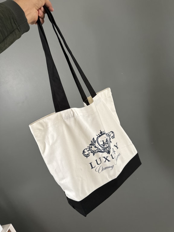 VistaPrint Two-Tone Zip Cotton Tote Bag